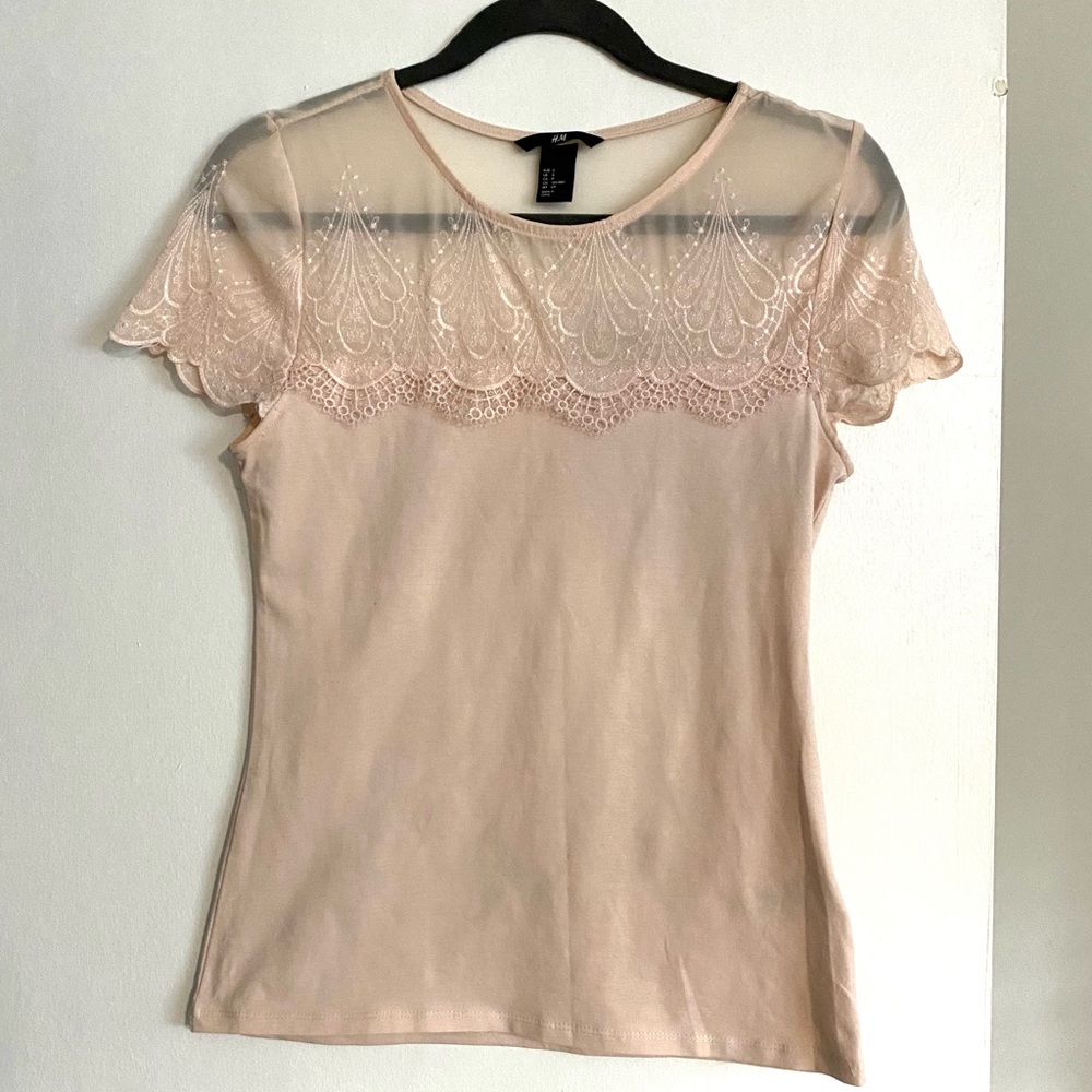Blush Pink Top by H&M